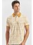 Hardal Baskılı Pike Polo Yaka Garnili %100 Pamuk Casual Slim Fit Dar Kesim Tişört 1011240157 4