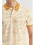 Hardal Baskılı Pike Polo Yaka Garnili %100 Pamuk Casual Slim Fit Dar Kesim Tişört 1011240157 5