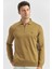 Bal Uzun Kollu Örme Polo Yaka Slim Fit Dar Kesim Triko 1012245150 2