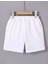 Kadın Beli Lastikli Baskılı Mini Şort - Beyaz 2