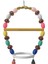 CLZ205 Renkli Boncuklu Oval Halkalı Papağan Salıncağı 15 Cm-23 cm 1