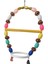 CLZ205 Renkli Boncuklu Oval Halkalı Papağan Salıncağı 15 Cm-23 cm 2