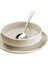 Porselen Chef Taste Of 25 cm Düz Tabak Krem Servis Tabağı Yuvarlak Modern Lacivert 1 Parça Mikrodal 5