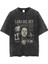 Yıkamalı Lana Del Rey Baskılı Oversize Vintage T-Shirt 1
