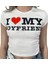 Kemer Boy I Love To Make Boys Cry Baskılı Crop Bluz 2