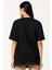 Kadın Pamuk T-Shirt Baskılı Siyah 1