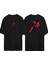Unisex Spıderman Tasarım Baskılı Pamuk Sıyah Oversize T-Shirt 1