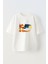 Unisex Charizard Tasarım Baskılı Pamuk Beyaz Oversize T-Shirt 1