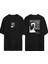 Unisex Temos Empregos Tyler Durden Tasarım Baskılı Pamuk Sıyah Oversize T-Shirt 1