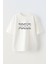 Unisex Focus Tasarım Baskılı Pamuk Beyaz Oversize T-Shirt 1