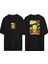 Unisex Bad Of Tweety Tasarım Baskılı Pamuk Sıyah Oversize T-Shirt 1