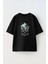 Unisex Joker Tasarım Baskılı Pamuk Sıyah Oversize T-Shirt 1