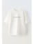 Unisex Sılence Tasarım Baskılı Pamuk Beyaz Oversize T-Shirt 1