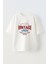 Unisex Vıtage League Tasarım Baskılı Pamuk Beyaz Oversize T-Shirt 1
