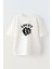 Unisex Lucky Tasarım Baskılı Pamuk Beyaz Oversize T-Shirt 1