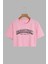 Kadın Brooklyn Tasarım Baskılı Pamuk Pembe Oversize Crop 1