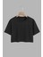 Kadın Pamuk Sıyah Oversize Crop 1