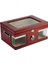 Italyan Sediri 2 Katlı Camlı Özel Humidor Puro Kutusu RD27KR 1
