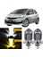 Honda Jazz 2009-2019 Uyumlu Mercekli Far Ampulü LED Xenon Çift Renk Sarı-Beyaz Far Şimşek Etkili Csp LED Lamba Uzun Kısa 2 Adet Takım 1