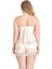 Shopidik Büyük Beden Fildişi Saten Babydoll Şort Takımı 2