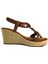 1563 24YS Kadın Günlük Sandalet Camel 3