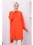 Orange Yırtmaçlı Cepli Tunik 3