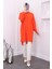 Orange Yırtmaçlı Cepli Tunik 4