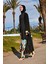 Bordürlü Siyah Kimono KAFTAN P2408 2