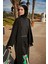 Bordürlü Siyah Kimono KAFTAN P2408 3