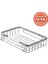 Paslanmaz Pirinç Taci 1'li 22X15 cm Şampuanlık Banyo Rafı 1
