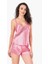 Shopidik Koyu Pembe Saten Babydoll Şort Takımı 2