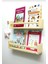 Modern 2'li Montessori Kitaplık 50 cm Duvar Rafı Bebek Çocuk Odası Ahşap Kitaplık 5 Yıl Kahverengi 1