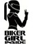 Bıker Gırl Motosiklet Sticker 5 x 8,5 cm 1
