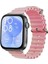 Huawei Watch Fit 3,4,4 Pro Uyumlu Ocean Silikon Kordon Pim Çevirici Aparatı ile Akıllı Pimli Pembe 1