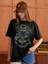 Stıl X Harry Potter Hogwarts Baskılı Bisiklet Yaka %100 Pamuklu Oversıze T-Shirt 1