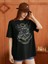Stıl X Harry Potter Hogwarts Baskılı Bisiklet Yaka %100 Pamuklu Oversıze T-Shirt 3