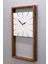 Modern Ahşap Modern Duvar Saati 60 x 30 Kahverengi 3