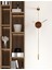Metal Camsız Ahşap Metal Gravity Metal Duvar Saati , Modern Dekoratif Duvar Saati Altın 30 x 80 Yuv 2
