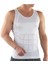 Sıkılaştırıcı Erkek Beyaz Slim Fit Göğüs Toparlayıcı Şekillendirici Korse Atlet Dokuma Beyaz 1'li 2