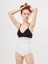 T1 Biloba Model Spor Korse Slip Örme Kumaş Slip Korse Push Up Etkili Seamless Slip Beyaz Renk Slip 1