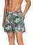 Desenli Lastikli Bel Yeşil Erkek Deniz Şortu 12253510 1