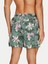 Desenli Lastikli Bel Yeşil Erkek Deniz Şortu 12253510 3