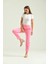 Kadın Pembe Basic Kumaş Pantolon 4