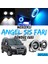 Fiat Doblo D2 2005-2010 Uyumlu Üniversal Mercekli Angel Sis Farı Metal Su Geçirmez 76 mm Buz Mavi Halkalı Gündüz Farı Angel Eyes 2 Adet 1