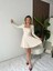 Nastya Kare Yaka Mini Ten Rengi Elbise 2