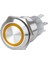 Krom LED Buton On-Off Turuncu 12-24V 1