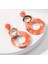 Renkli Desenli Sallantılı Tarz Reçine Küpe 6.5 cm x 3.5 cm 2