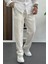 Erkek Rahat Kesim Keten Pantolon Krem EDW138 1