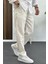 Erkek Rahat Kesim Keten Pantolon Krem EDW138 2