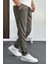 Erkek Beli Lastikli Double Paça Jogger Pantolon Yeşil Edw145 2